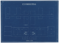 215033 Plattegrond van de tweede verdieping van het Stads- en Academisch Ziekenhuis (Catharijnesingel 15) te ...